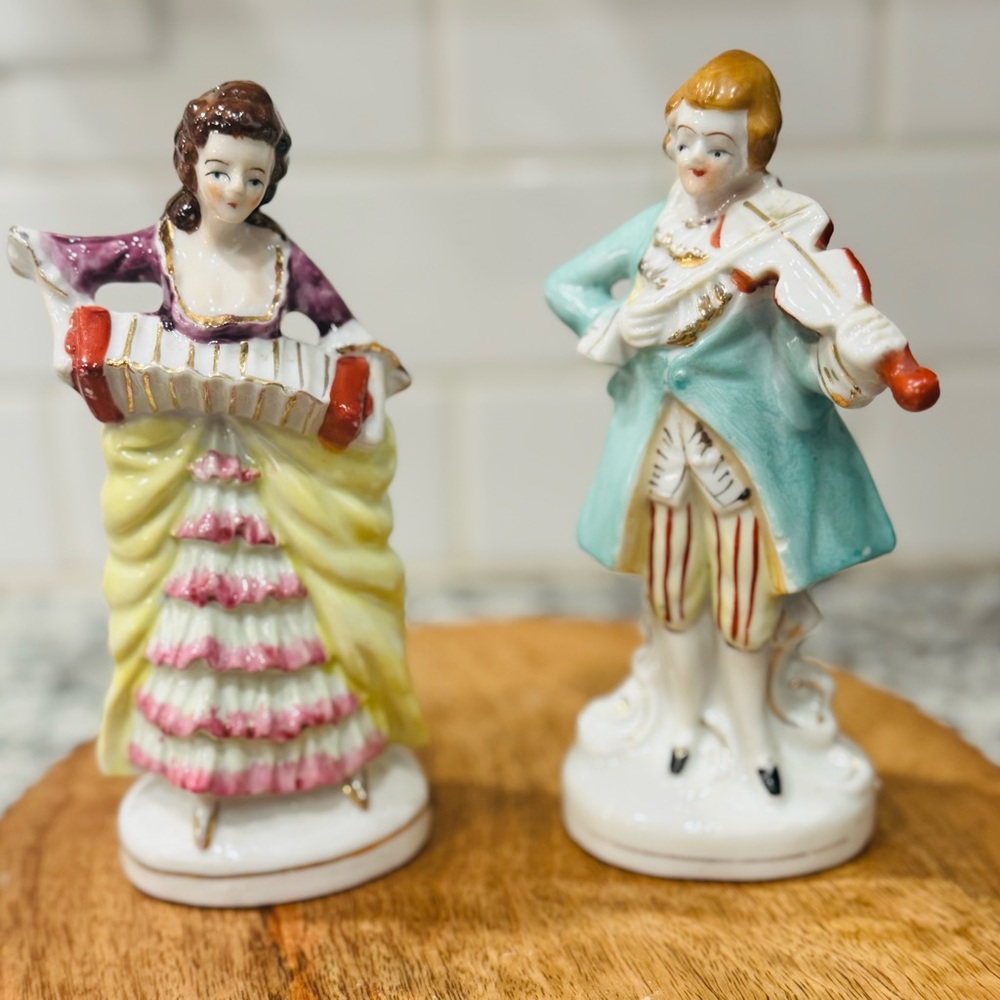 Antique Porcelain Occupied Japan Set of Musician Figurines